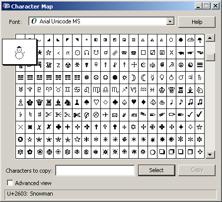 Vista Keyboard Special Characters